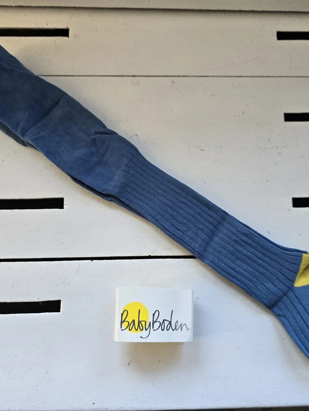 Bany Boden Tights Blur with Yellow Heel & Toe